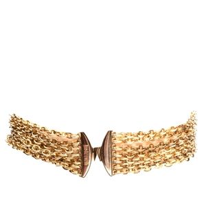 Just Cavalli elasticized leather/metal belt
